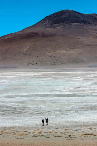 Dried salt lake in Bolivia